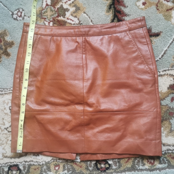 Brown Leather Mini Skirt - Picture 5 of 8